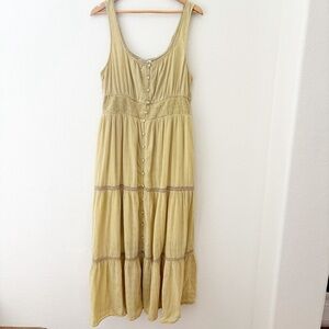 American Eagle Outfitters‎ Olive Button-Down Maxi Dress